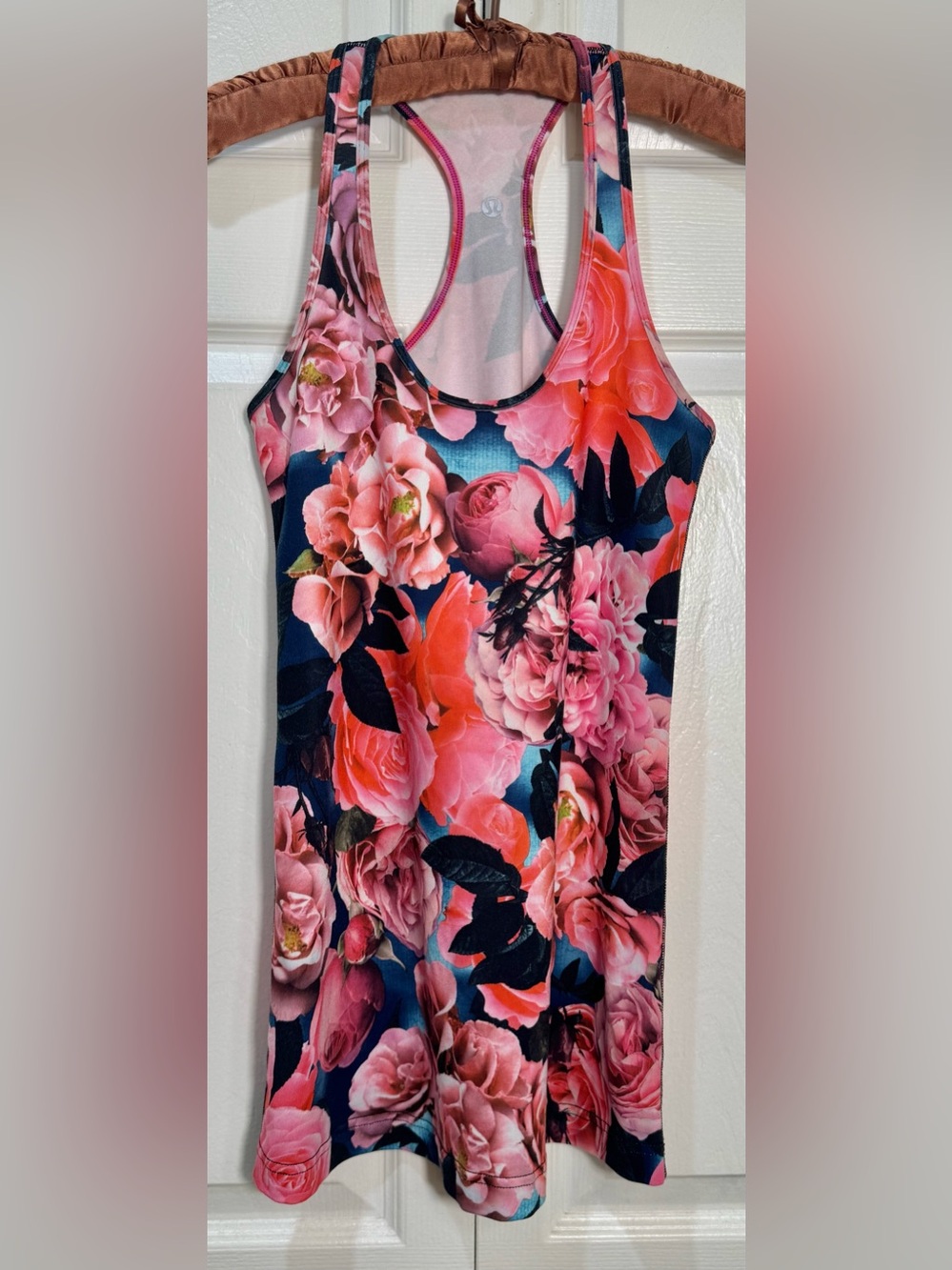 Lululemon Cool Racerback Tank Secret Garden Floral Roses Print Size est 4